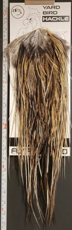 Flash Sale Hackle 616 - Yard Bird Saddle - Speckled Dun Badger (size 16-18)