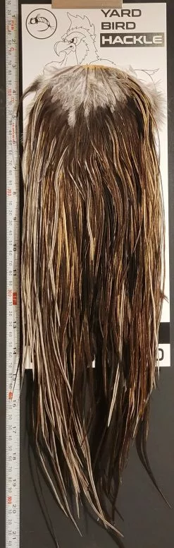 Flash Sale Hackle 71 - Yard Bird Saddle - Speckled Badger (size 16-18)