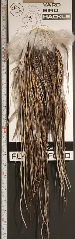 Flash Sale Hackle 79 - Yard Bird Saddle - Speckled Badger (size 14-16)