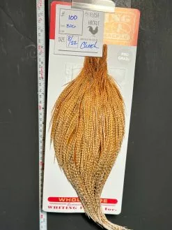 Flash Sale Hackle 100 - Whiting Cape Pro - Barred Dark Ginger (sizes 8-22)