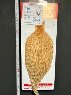 Flash Sale Hackle 101 - Whiting Cape Pro - Barred Medium Ginger (sizes 8-22)