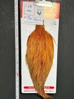 Flash Sale Hackle 113 - Whiting Cape Pro - Barred Dark Ginger (sizes 8-22)