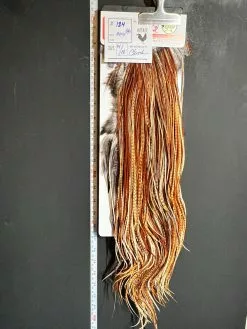 Flash Sale Hackle 124 - Whiting Midge Saddle Gold - Barred Dark Ginger (size 14-18)