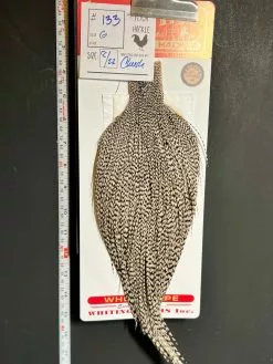 Flash Sale Hackle 133 - Whiting Cape Bronze - Grizzly (sizes 8-22)