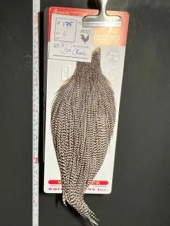 Flash Sale Hackle 175 - Whiting Cape Pro - Grizzly (sizes 8-22)