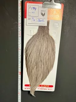 Flash Sale Hackle 194 - Whiting Cape Pro - Dyed Medium Dun (sizes 8-22)
