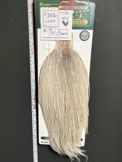 Flash Sale Hackle 252 - Hebert Miner Cape Silver - Light Grey Dun (sizes 8-22)