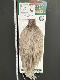 Flash Sale Hackle 25 - Hebert Miner Cape Silver - Light Grey Dun (sizes 8-22)