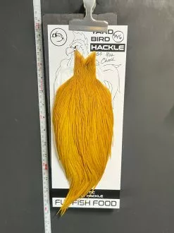 Flash Sale Hackle 446 - Yard Bird Cape - Dyed Golden Olive (sizes 8-22)