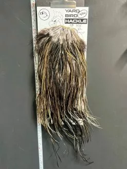 Flash Sale Hackle 474 - Yard Bird Saddle - Speckled Badger (size 16-18)