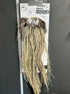 Flash Sale Hackle 478 - Yard Bird Saddle - Silver Badger (size 18-20)