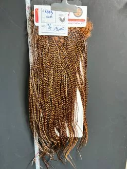 Flash Sale Hackle 493 - Whiting Saddle Bronze - Grizzly Dyed Brown (size 12-14)