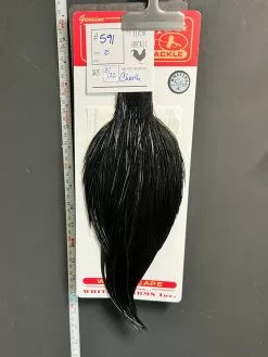 Flash Sale Hackle 591 - Whiting Cape Silver - Black (sizes 8-22)