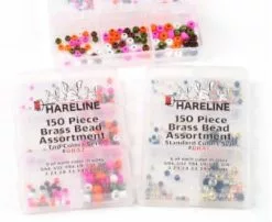 Hareline 150 Piece Brass Bead Assortment