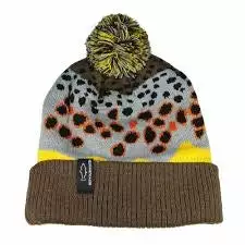 RepYourWater Brown Trout Skin Knit Beanie 2.0