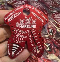 Hareline Hackle, Hook & Bead Gauge -fishing Sales 2023 Hackle gauge Red