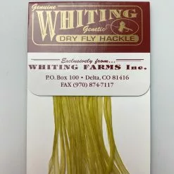 Whiting 100 Pack Dry Fly Hackle - Pale Morning Dun - 18