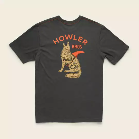 Howler Bros -Howler Coyote Pocket T-Shirt - Antique Black 3 Howler Bros -Howler Coyote Pocket T-Shirt - Antique Black