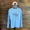 Simms - Men's Solar Tech Tee Long Sleeve - Faded Denim - Release Rocker -fishing Sales 2023 SMTTLSRR 2