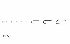 TMC 100B Dry Fly Hook, 100 Pack Black Nickel