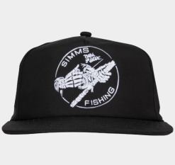 Simms Unstructured Flat Brim Cap - Black