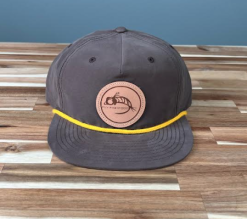 Fly Fish Food Logo Hat - Brown/Yellow