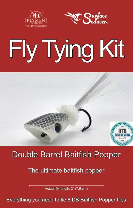 Hareline Fly Tying Kit - Double Barrel Baitfish Popper 3 Hareline Fly Tying Kit - Double Barrel Baitfish Popper