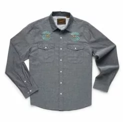 Howler Bros. Gaucho Snapshirt - Dark And Stormy - Charocal Oxford