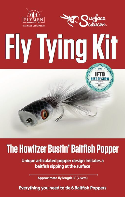 Hareline Fly Tying Kit - The Howitzer Bustin' Baitfish Popper 3 Hareline Fly Tying Kit - The Howitzer Bustin' Baitfish Popper