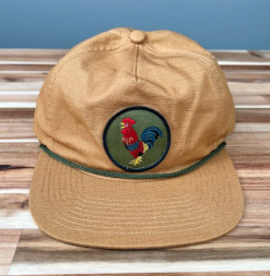 VIRTUE Fly Fish Food Rooster Patch Hat - Light Brown