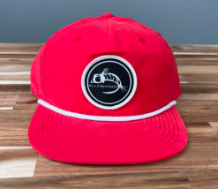 Fly Fish Food Logo Hat - Red/White