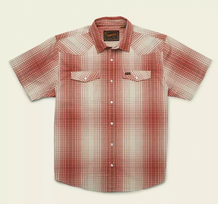 Howler Bros. H Bar B Snapshirt Roberts Plaid - Mars Red 3 Howler Bros. H Bar B Snapshirt Roberts Plaid - Mars Red